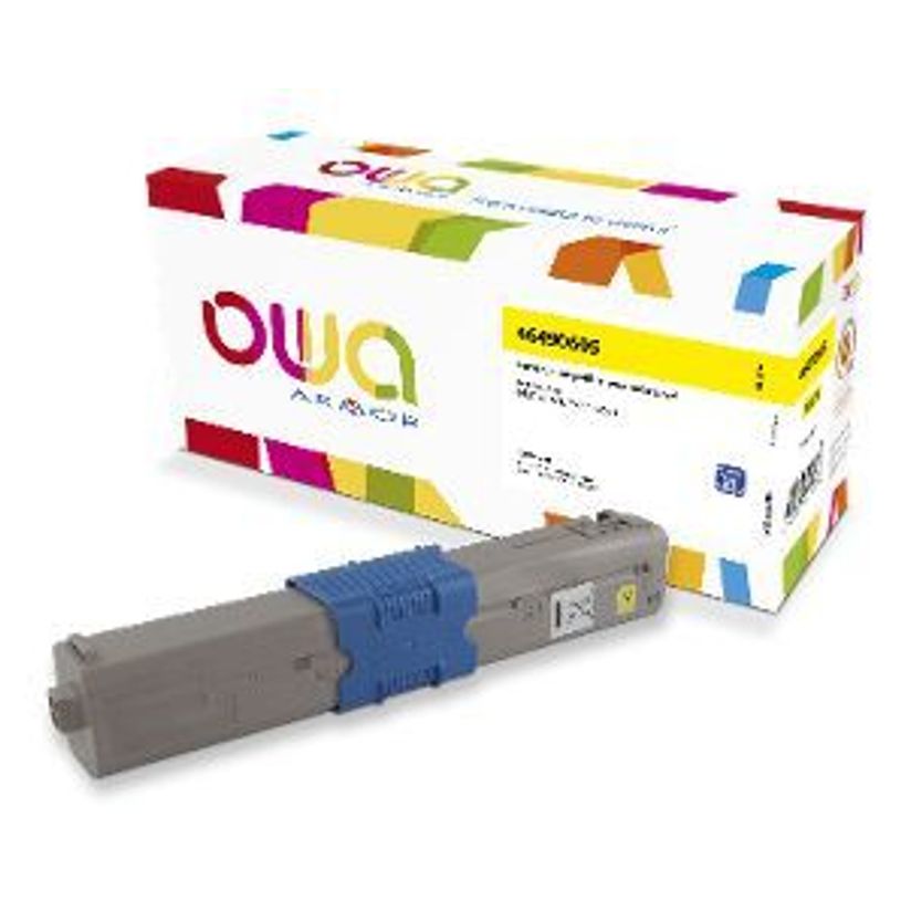 3112539825607-Cartouche laser compatible OKI 46490605 - jaune - Owa K18498OW-P_400003278_1-0