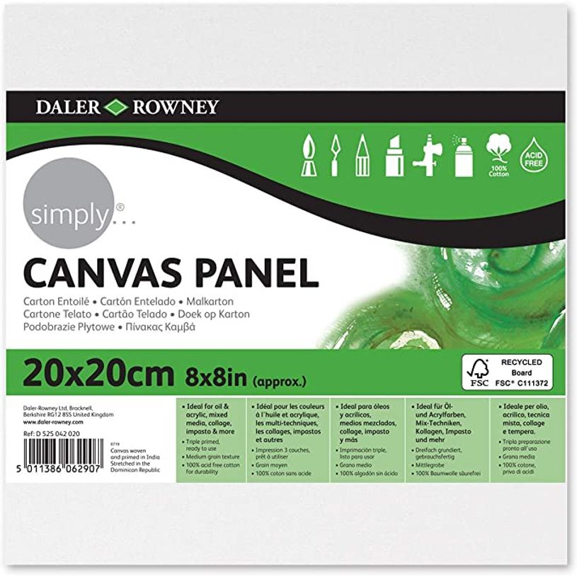 5011386062907-Daler-Rowney Simply - Carton entoilé - 20 x 20 cm-P_400005368_1-0