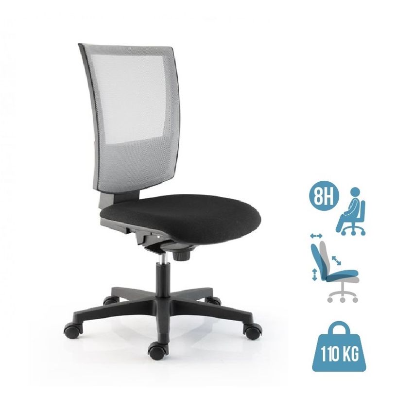 3660916028207-Fauteuil de bureau KILIMA - accoudoirs en option* - gris-P_400007832_1-0