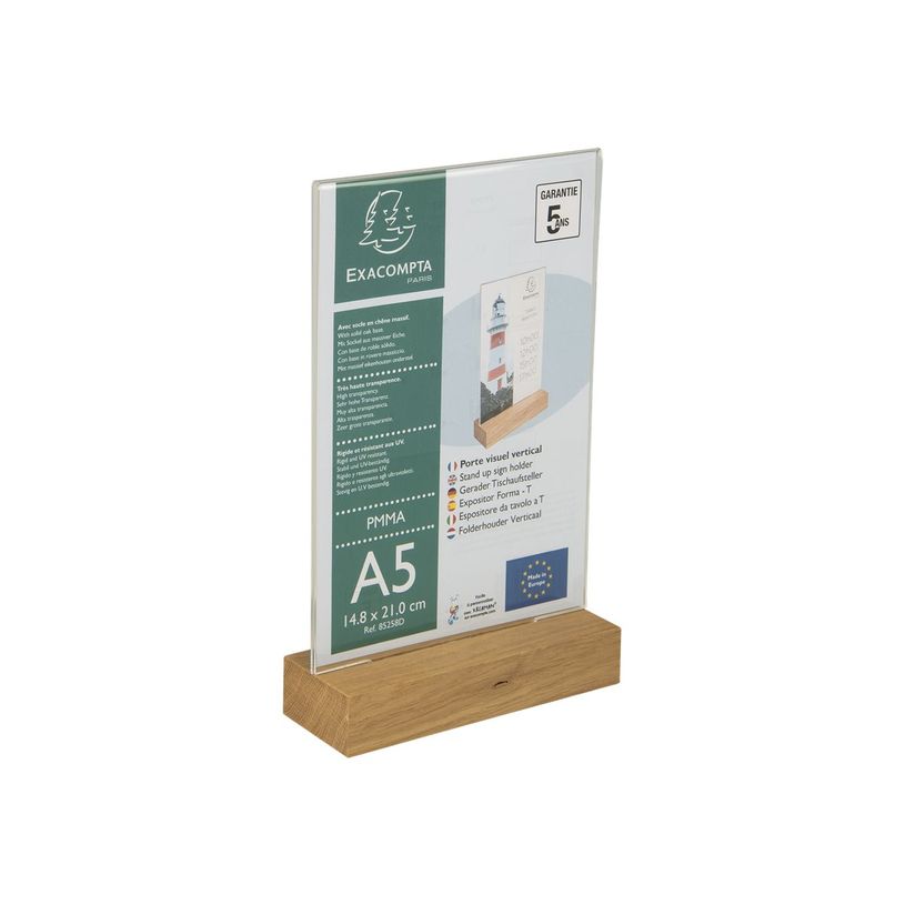 9002493109391-Exacompta - Porte-visuel avec socle en bois - A5 vertical - double face-P_400008537_2-1