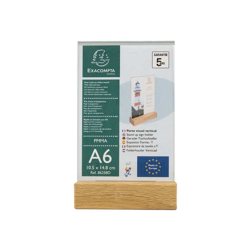 9002493109407-Exacompta - Porte-visuel avec socle en bois - A6 vertical - double face-P_400008540_1-0