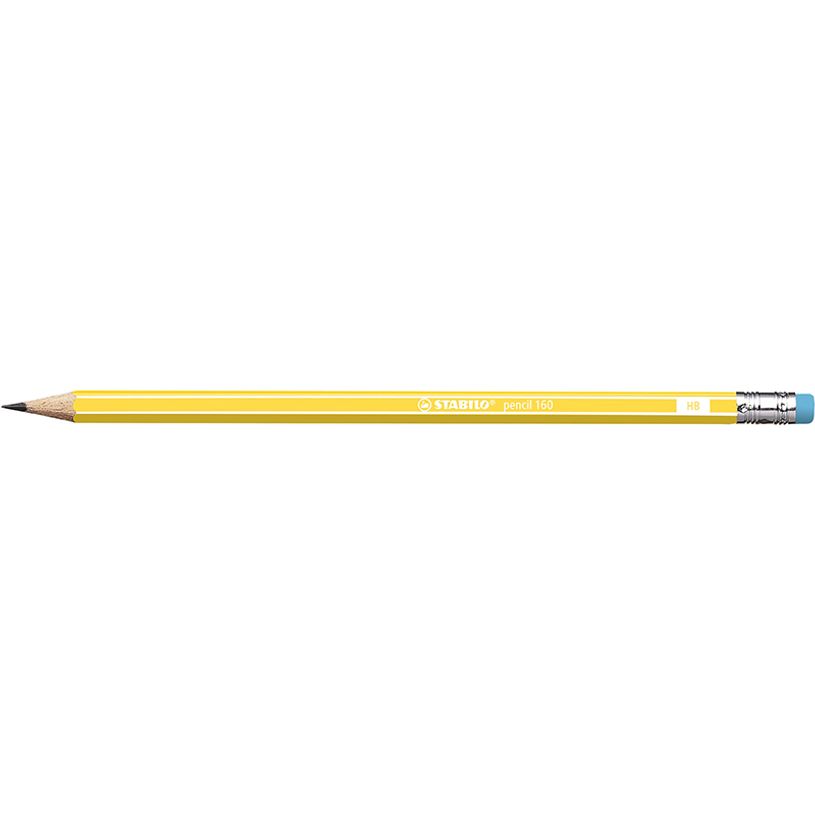 4006381504980-STABILO pencil 160 - 3 Crayons à papier - HB - embout gomme - couleurs assorties-P_400008787_2-1