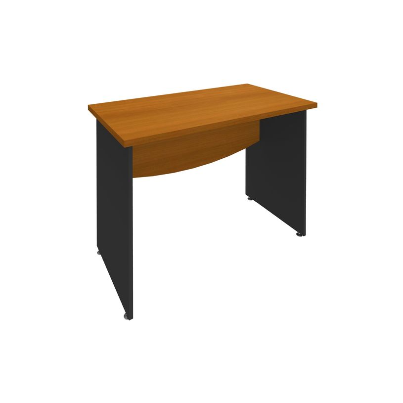 3253310104891-Bureau droit DUAL - L80 - Pieds Anthracite - plateau imitation Merisier-P_400008958_1-0