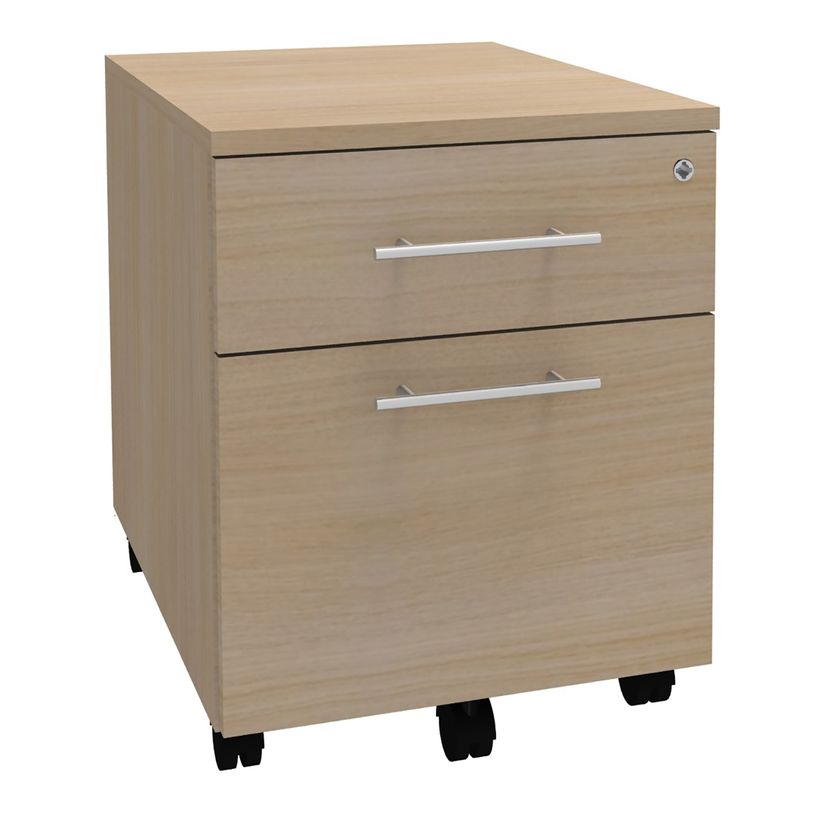 3253310175679-Caisson mobile IDRA/DUAL - L43 x H56 x P60 cm - 2 Tiroirs dont 1 dossier suspendu - Imitat-P_400009122_1-0