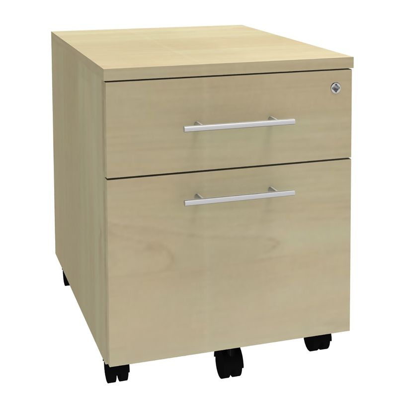 3253310175709-Caisson mobile IDRA/DUAL - L43 x H56 x P60 cm - 2 Tiroirs dont 1 dossier suspendu - Imitat-P_400009126_1-0