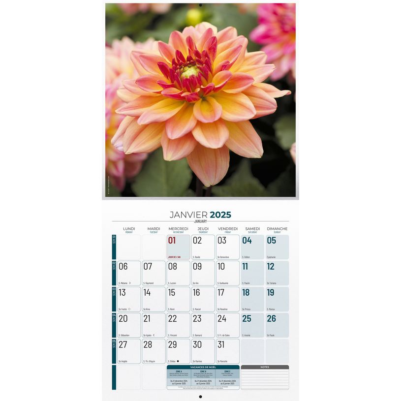 3592930027068-Calendrier illustré BOUCHUT 30 x 30 cm FLEURS 70 %-P_400009179_3-1