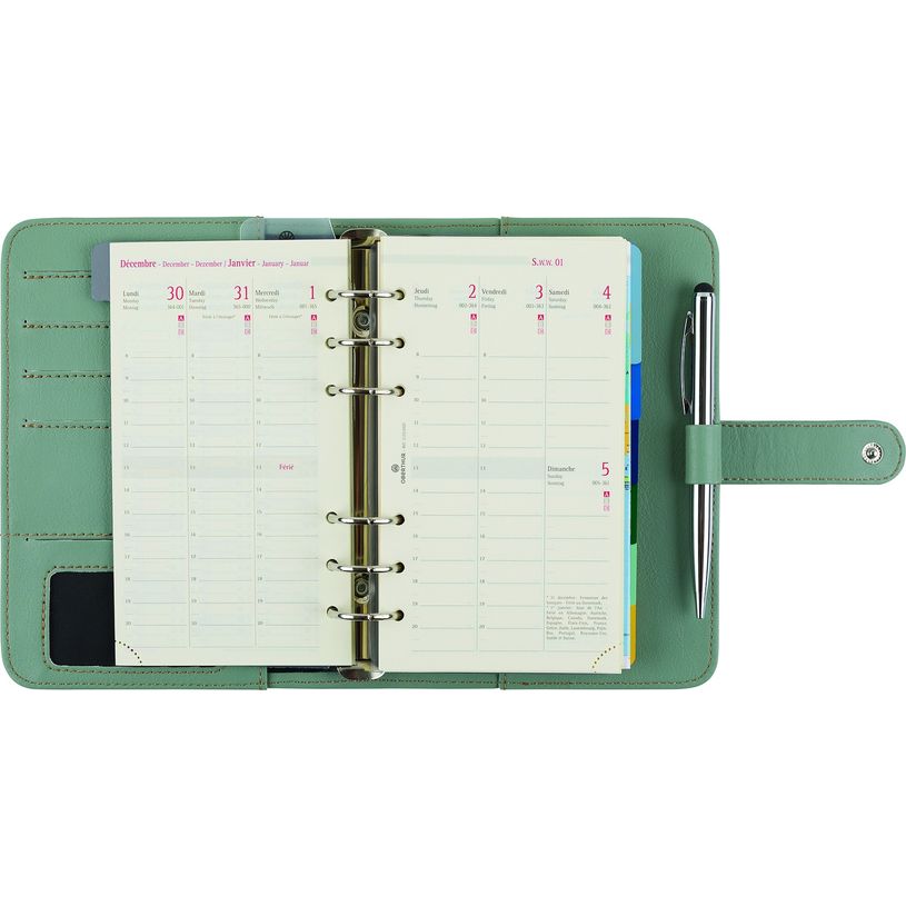 3664447135540-Milano - Organiseur amande - 14 x 18,5 cm - Oberthur-P_400009325_2-1
