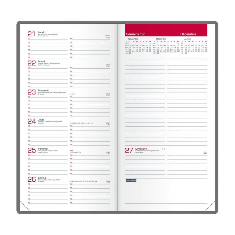 3147280208614-Agenda Oxford Senso - 1 semaine sur 2 pages - 9 x 17 cm - disponible dans différentes cou-P_400009431_5-4
