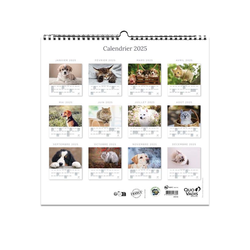 3371010469284-Quo Vadis - Calendrier à feuilles Animaux - 30 x 30 cm-P_400009720_3-2