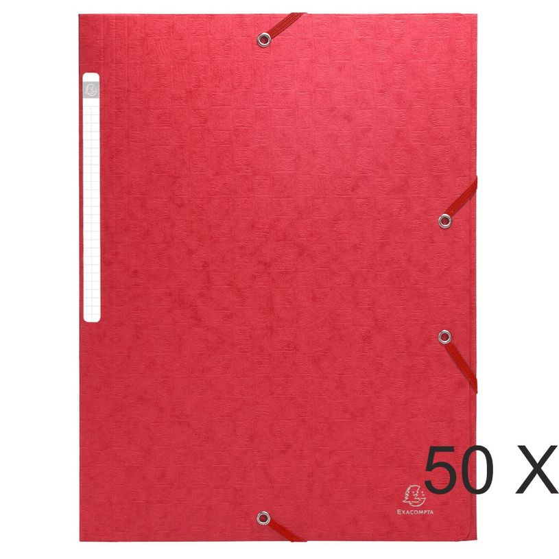 3130633558559-Exacompta Scotten - 50 Chemises à 3 rabats - A4 - rouge-P_400011129_1-0