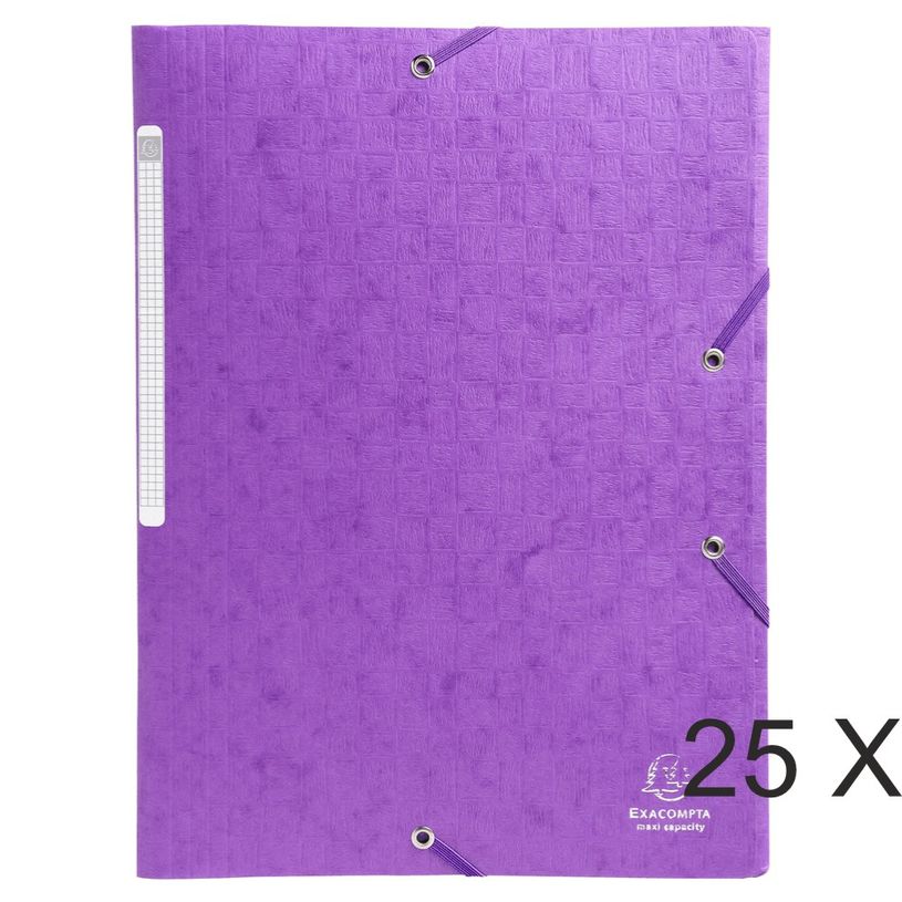 3130632559571-Exacompta Scotten - 25 Chemises à 3 rabats - A4 - violet-P_400011143_1-0