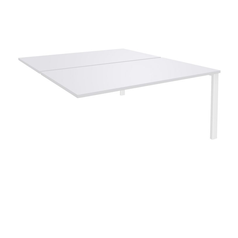 0404000122425-Bureau Bench IRIS - L180 cm - Plan suivant - Pieds blanc - plateau Blanc perle-P_400012242_1-0