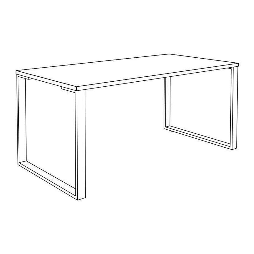 0404000122555-Bureau droit LOFTER - L80 cm - Plateau Blanc - pied Blanc-P_400012255_5-4