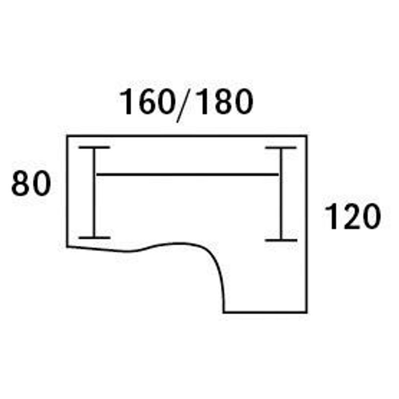 0404000123477-Bureau compact LOFTER - L180 cm - Retour à droite - Plateau imitation Erable - pied Blanc - (pied de renfort obligat-P_400012347_2-2