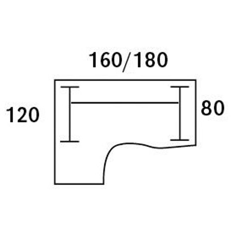0404000123521-Bureau compact LOFTER - L180 cm - Retour à gauche - Plateau imitation Hêtre - pied Carbone - (pied de renfort obligat-P_400012352_2-2