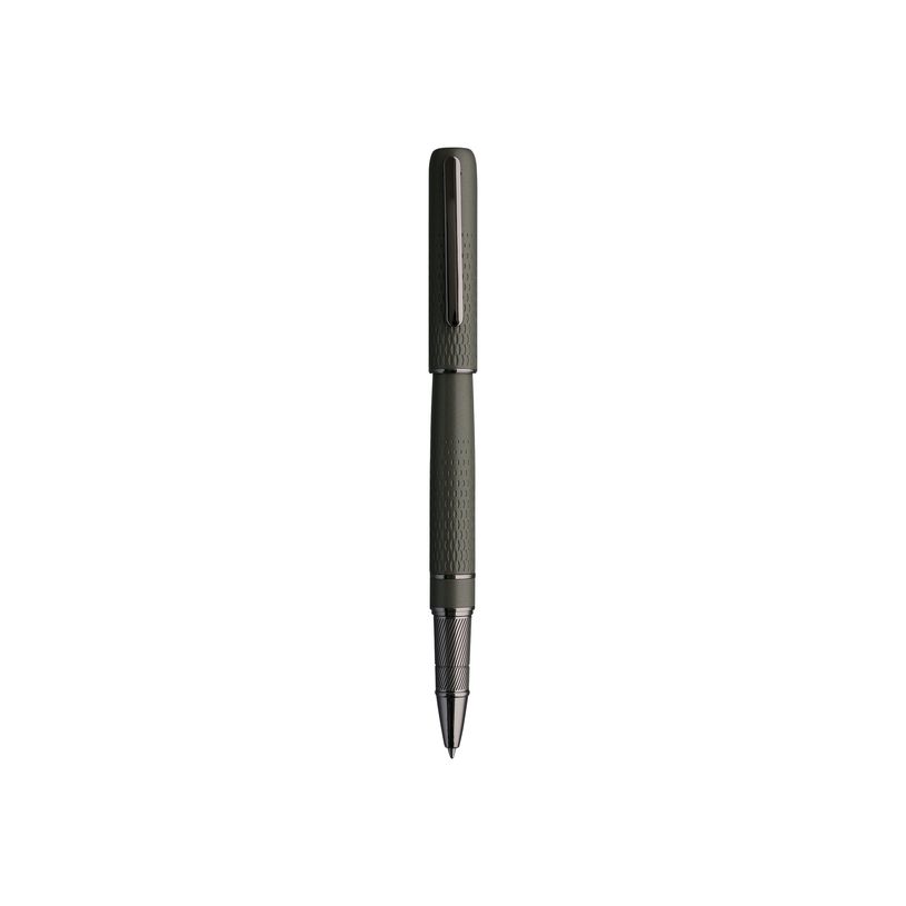3108722419227-Oberthur Athènes - Stylo à bille à capuchon - kaki/gun-P_400014184_2-1