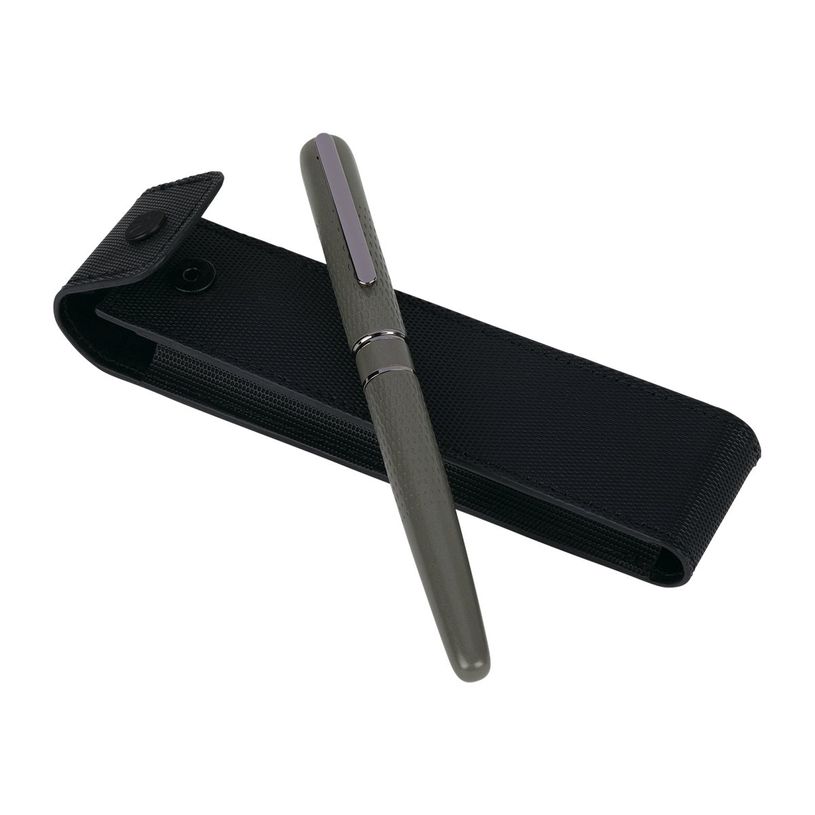 3108722419227-Oberthur Athènes - Stylo à bille à capuchon - kaki/gun-P_400014184_4-3