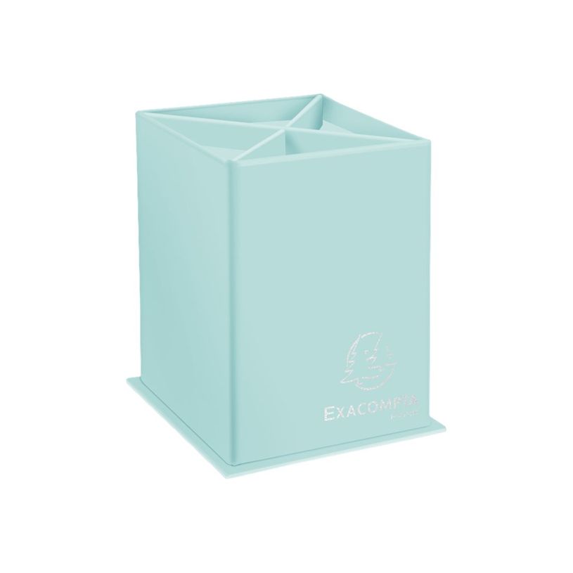 9002493099876-Exacompta Aquarel - Pot à crayons en carton - 4 compartiments - bleu pastel-P_405110126_2-1