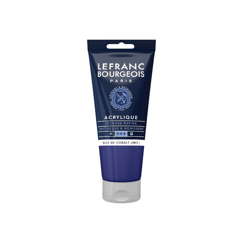 3013643003632-Lefranc Bourgeois - Peinture acrylique - bleu de cobalt - 80 ml-P_405111357_1-0