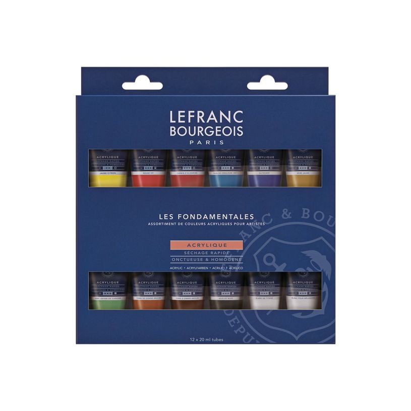 3013643003410-Lefranc & Bourgeois - Set de peinture acrylique - 12 couleurs - 20 ml-P_405111404_1-0