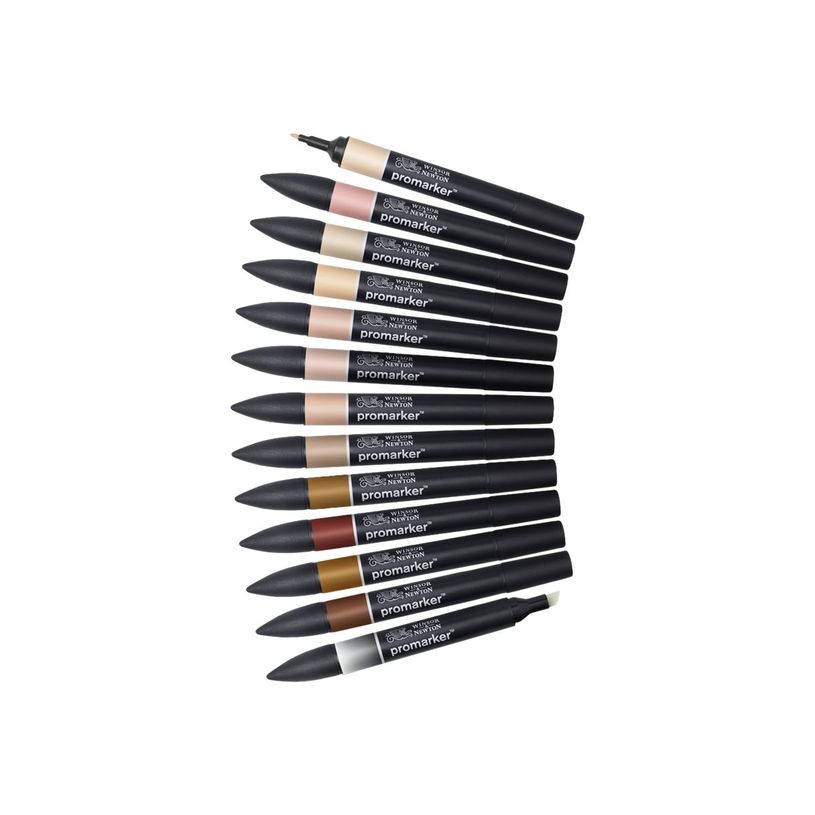 884955080122-ProMarker - 13 Marqueurs double pointe - tons de chair-P_405111791_3-0