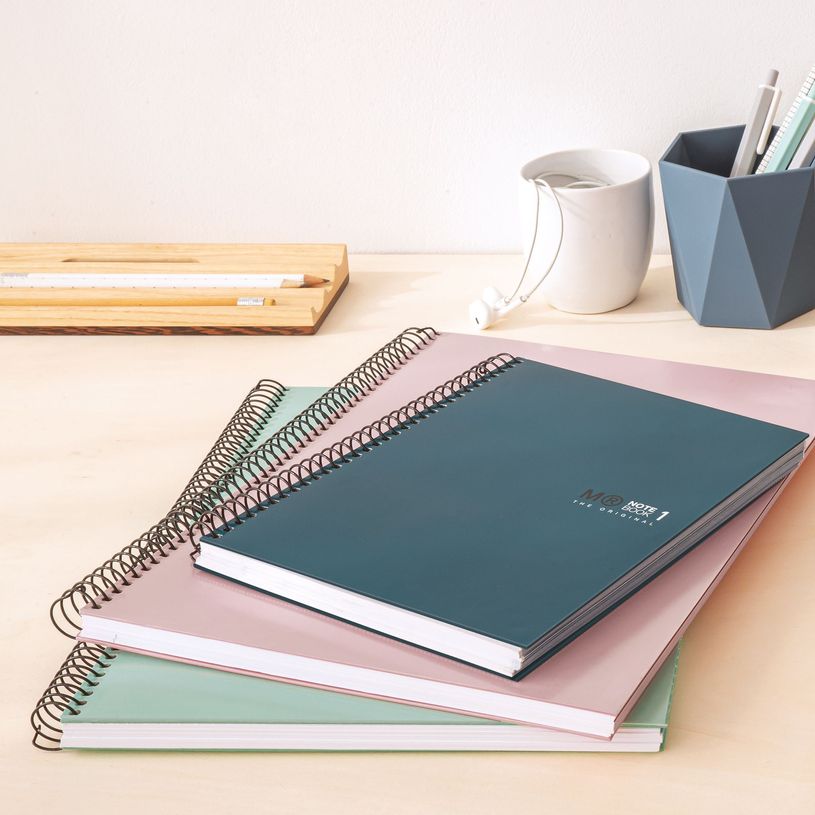 8422593465783-THE ORIGINAL NOTEBOOK, couverture rigide, A4, quadrillage 5x5 mm, 80 feuilles de 1 couleur, Miquelrius,--4