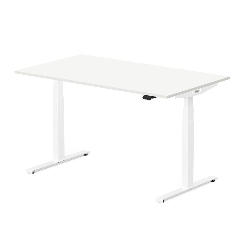 3760350281111-Bureau électrique UGO - L140x80cm - pieds blancs - plateau blanc laqué-P_405113028_2-1
