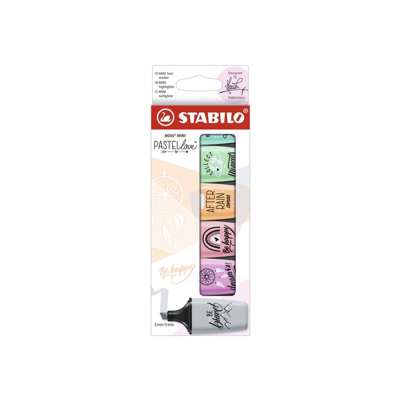 4006381577007-STABILO BOSS MINI Pastellove - Pack de 6 mini surligneurs - couleurs assorties-P_405113587_4-3