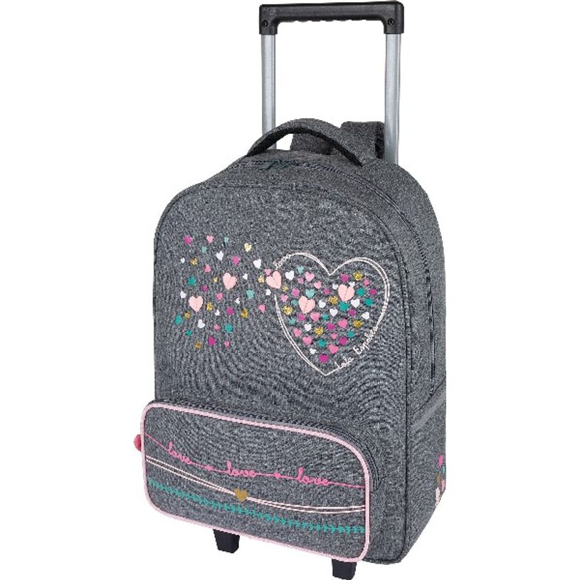 0404051148580-Sac à dos à roulettes Lola Espeleta - 1 compartiment - gris chiné - Exclusivité Bureau-P_405114858_1-0