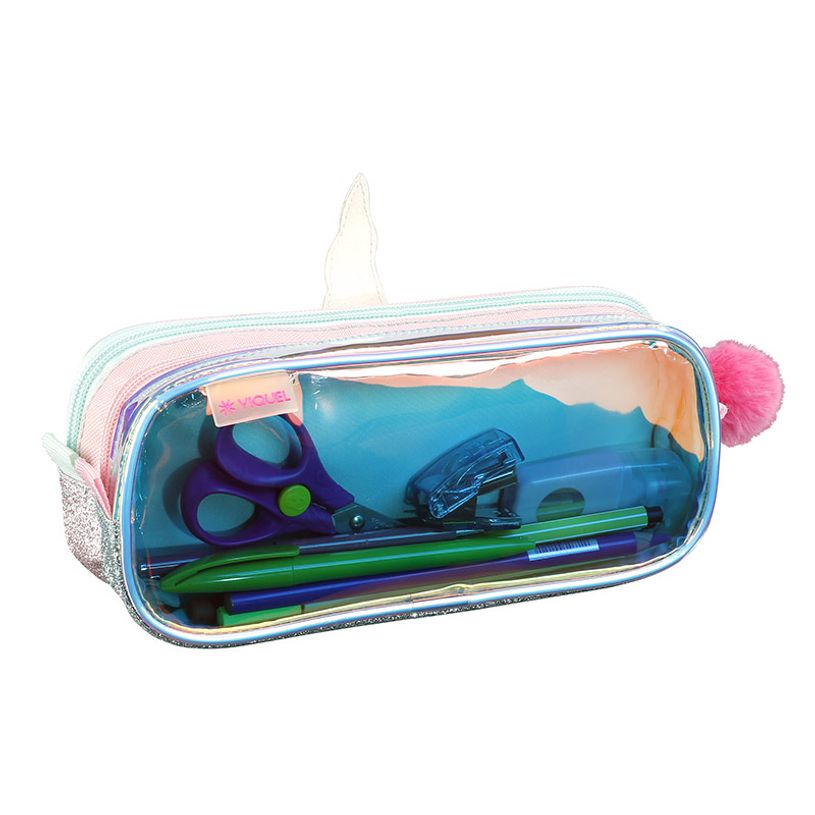 3135258772960-Trousse rectangulaire Licorne - 2 compartiments - Viquel-P_405114906_3-2
