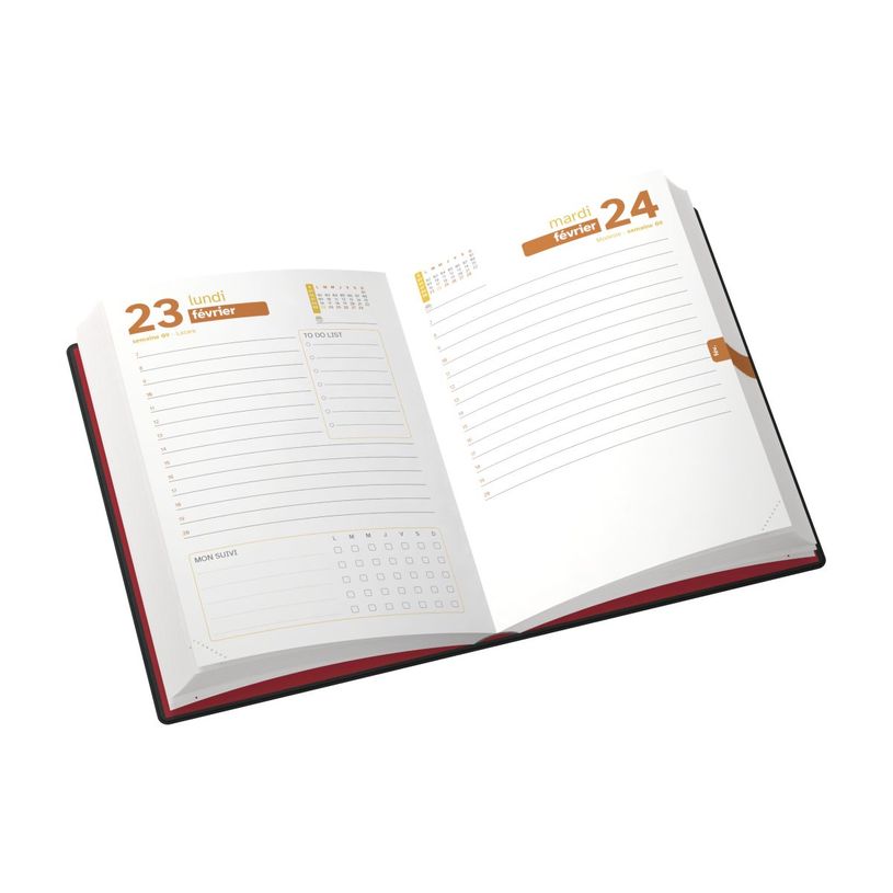 3147280241628-Agenda L'Étudiant Manifeste - 1 jour par page - 15 x 20 cm - rouge - Hamelin-P_405115738_3-1