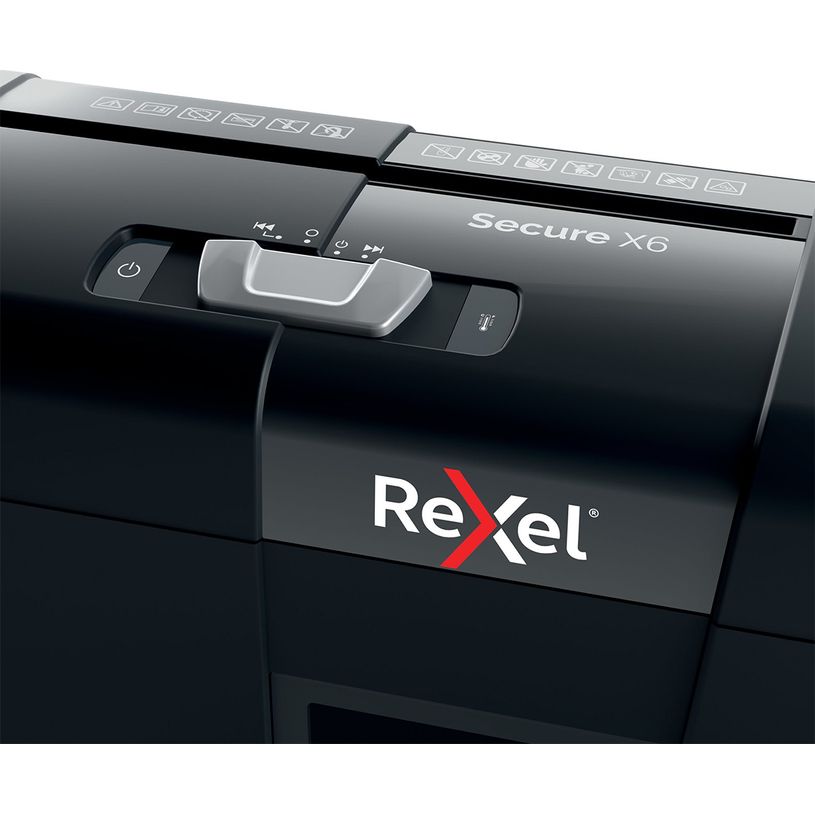 5028252615266-Rexel Secure X6 - destructeur de documents coupe croisée - 6 feuilles - Corbeille 10 litr-P_405117167_6-4