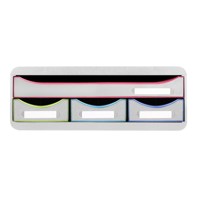 9002493430181-Exacompta Black Office Toolbox - Module de classement 4 tiroirs - blanc/arlequin-P_405118146_1-0
