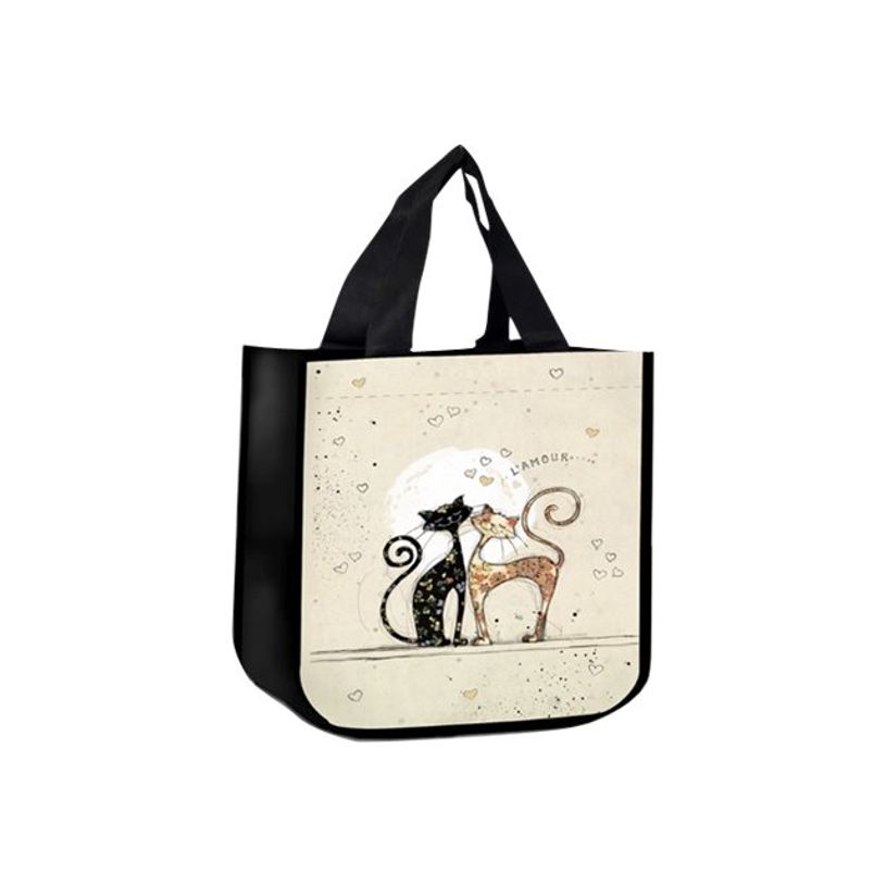 3700572761794-Kiub Bug Art - Sac de courses recyclé - chat/amoureux-P_405118494_1-0