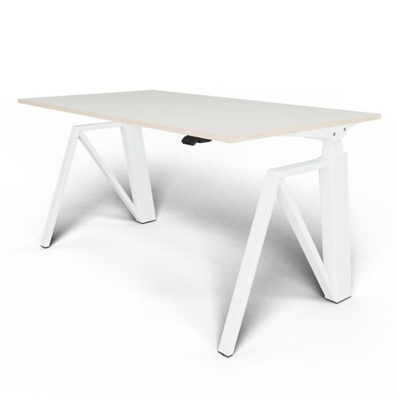 3760350280527-Bureau THEODORE  L120 - pieds blanc - plateau Blanc laqué-P_405119062_1-0