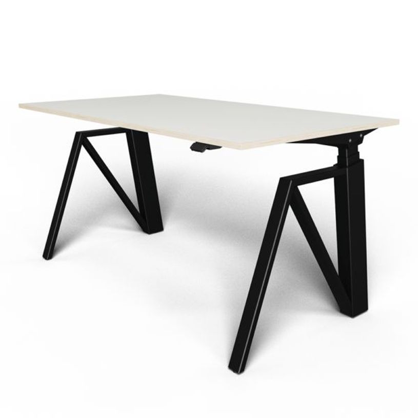 3760350280671-Bureau THEODORE  L120 - pieds noir - plateau Blanc laqué-P_405119064_1-0