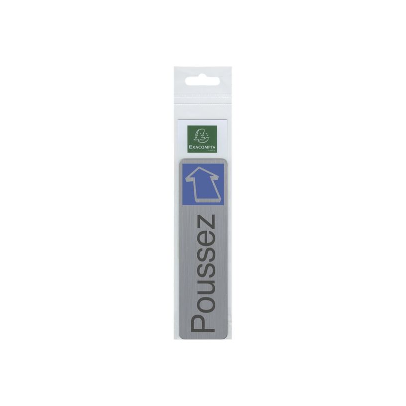 3130630671558-Exacompta - Pictogramme - Poussez - 44 x 165 mm - aluminium brossé-P_405121393_3-0