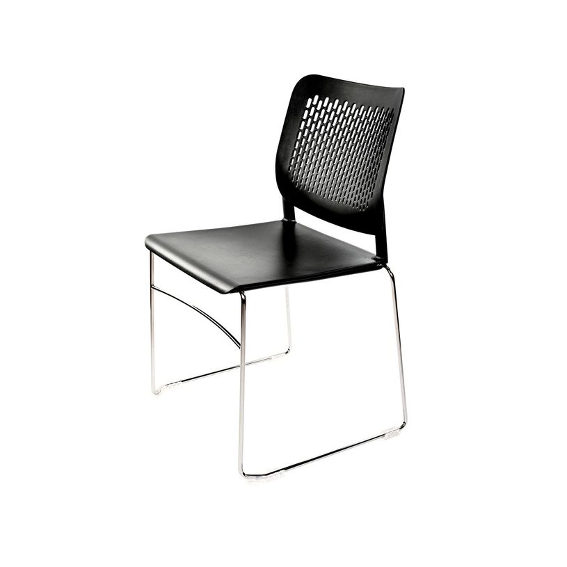 8033540636523-Chaise Luge MALIZIA - pieds luge - noir-P_405121644_1-0