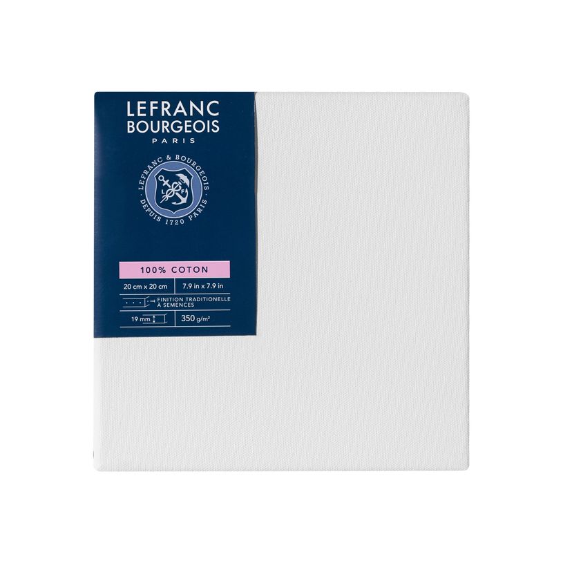 3013641111292-Lefranc Bourgeois Classic - Toile pré-étirée - châssis peinture - 20 x 20 cm - 100 % c-P_405121750_1-0