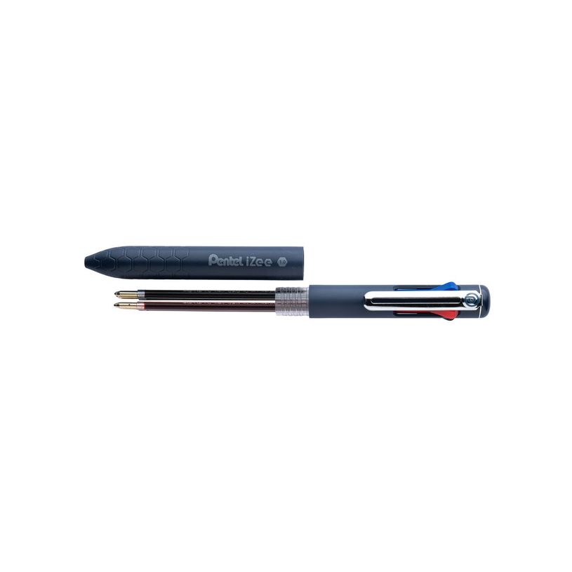 0884851059611-Pentel iZee - Stylo à bille 4 couleurs corps bleu nuit - noir, rouge, bleu, vert - 0,7 mm-P_405127622_2-1