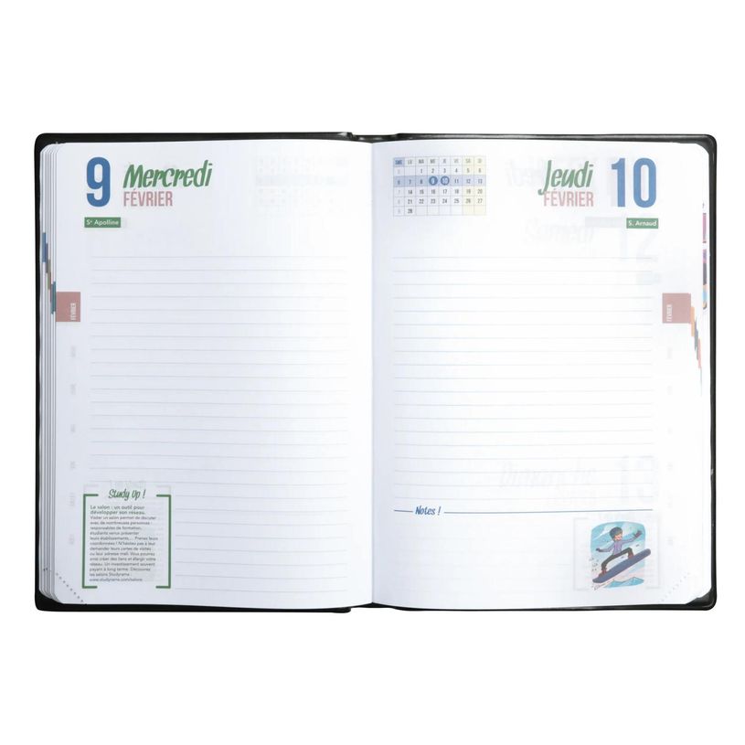 3037920230672-Agenda Studyrama - 1 jour par page - 14 x 20 cm - noir - Exacompta-P_405128555_6-5