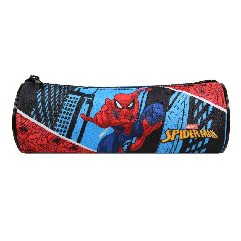 3666311013121-Trousse ronde Spiderman - 1 compartiment - bleu - Bagtrotter-P_405128844_1-0