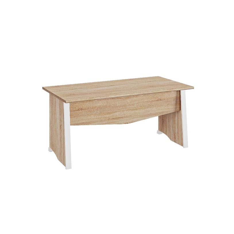 3483601132818-Bureau MAMBO - 140 cm - Pieds panneaux - Chêne Sonoma/blanc-P_405132828_1-0