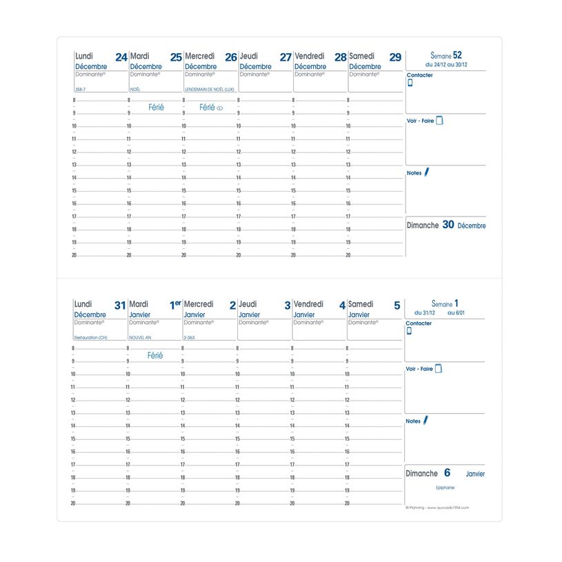3371010480364-Agenda Impala Bi-Planning - 2 semaines sur 2 pages - 8,8 x 17 cm  - orange - Quo Vadis-P_405133182_2-1