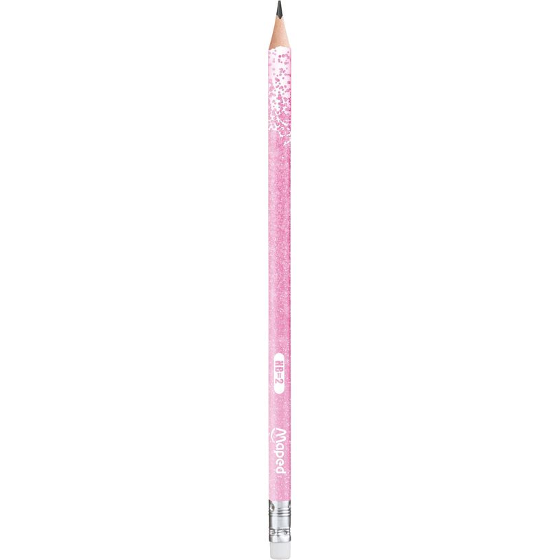 3154148518044-Maped Black'Peps Glitter - Crayon à papier - HB - embout gomme - disponible dans différe-P_405137064_5-4