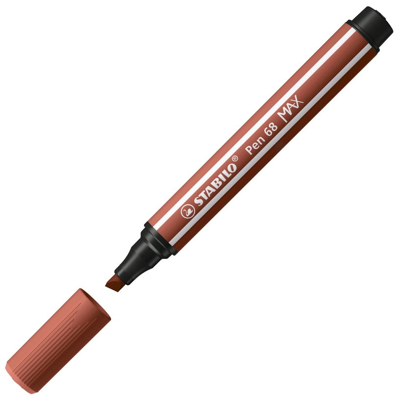 4006381569934-STABILO - Feutre de dessin pointe large biseautée - marron chocolat-P_405137369_2-1