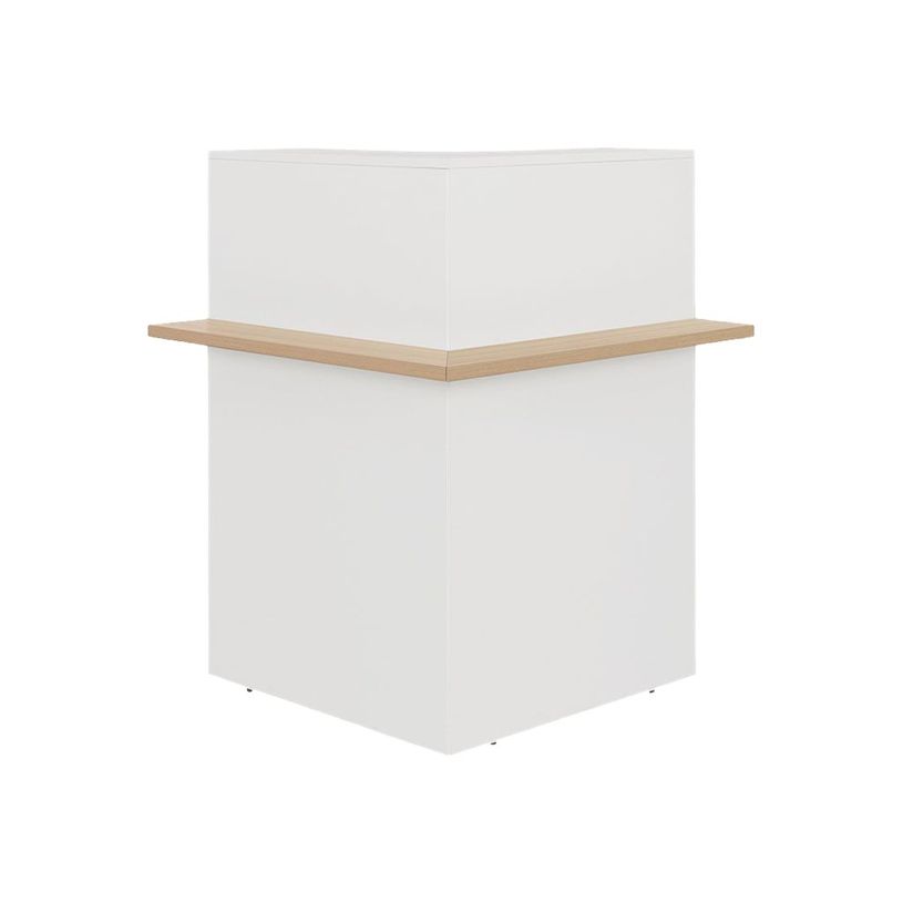 3483600772794-Banque d'accueil en angle à 90° ZOOM - L85 x H74 x P85 - chêne structuré-P_405137381_1-0