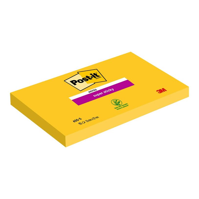 4064035065836-Post-it - 12 Blocs notes Super Sticky - jaune jonquille - 76 x 127 mm-P_405146008_1-0