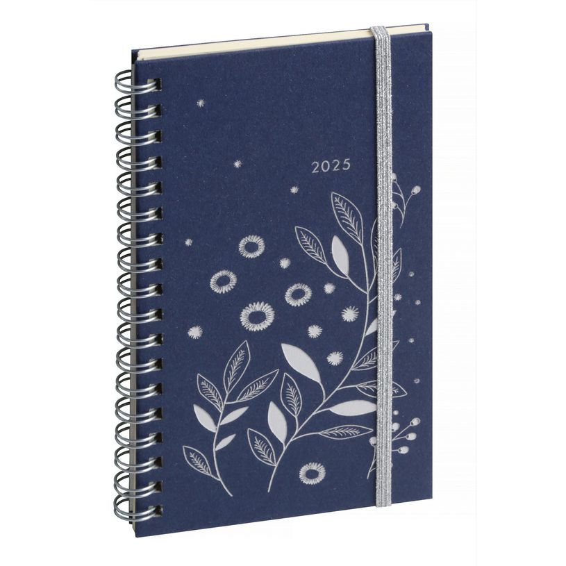 3660942082761-Agenda de poche spiralé Végétal Espace 16S - 1 semaine sur 2 pages -  9 x 16 cm - bleu -P_405147072_1-0
