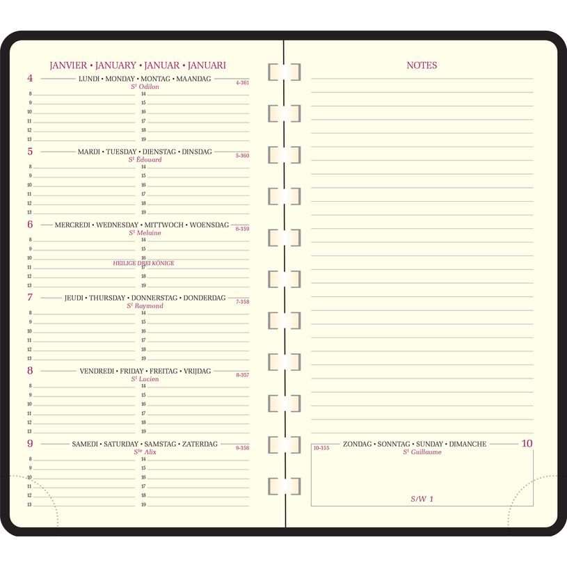 3660942082761-Agenda de poche spiralé Végétal Espace 16S - 1 semaine sur 2 pages -  9 x 16 cm - bleu -P_405147072_3-2